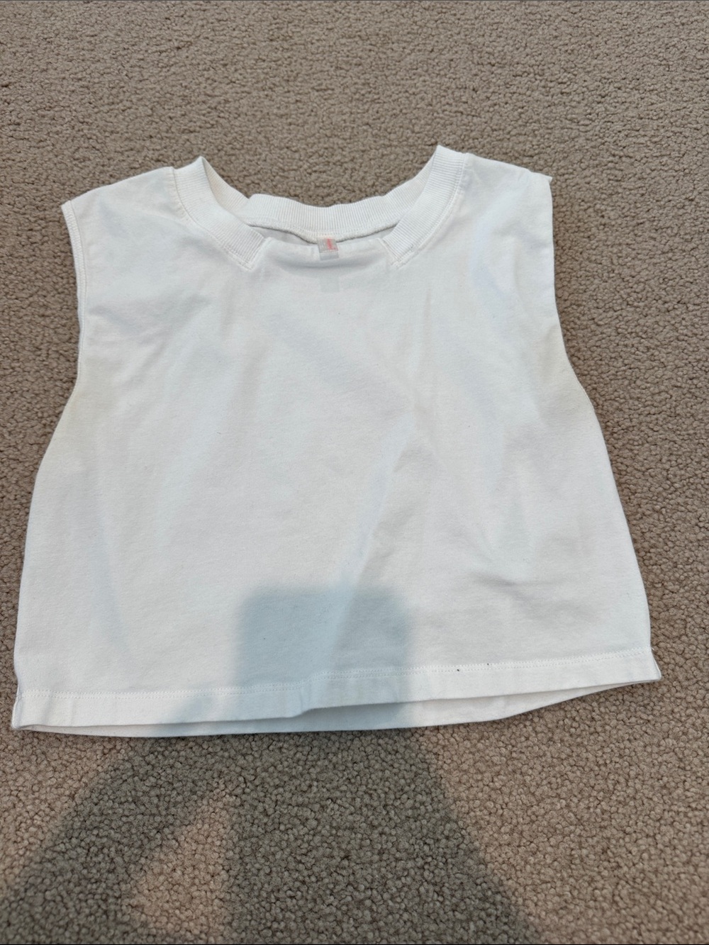 Women’s White Sleeveless Crop Top